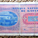 Katanga 50 francos 1960 reverso