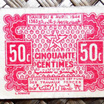 Marruecos Empire Cherifien 50 ctmos. 1944 42x32mm) anverso