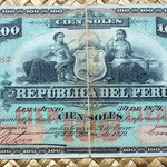 Perú 100 soles 1879 anverso
