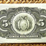 Bolivia 5 bolivianos 1928 (144x74mm) reverso