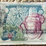 Indonesia 1000 rupias 1952 anverso