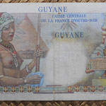 Guyana 50 francos 1947 (150x80mm) pk.22a reverso