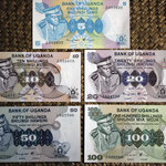 Uganda serie shillings 1973-77 -Idi Amin anversos