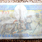 Madagascar colonial 100 francos 1937 reverso