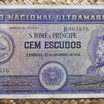 Santo Tomé y Príncipe 100 escudos 1958 pk.38 anverso