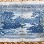 Escocia Clydesdale and North of Scotland Bank 1 libra 1954 reverso