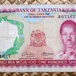 Tanzania 100 shillings 1966 anverso