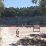 Accès en caillebottis - Plage du Grain de sel à St-Martin-d'Ardèche