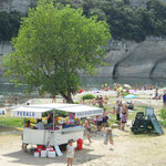 La plage du Grain de sel à St-Martin-d'Ardèche