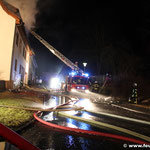 Drehleiter der Feuerwehr Tuttlingen an der Einsatzstelle