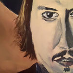 Jonny Depp, Farbe: Acryl, Malkarton Papier, Format: 60 x 40 cm,