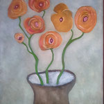 flower in pot,,oil on canvas 120.90 cm 2017   Not available