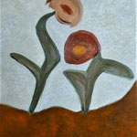  Lockdown Flower in wild " 100.75cm oil on canvas 2020