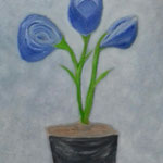 " Blue Bouquet ", 60, 40 cm , 2018 oil on canvas . Not available