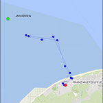 Der Kurs des Treckers duch das Wattengebiet / © Freiwillige Feuerwehr Cuxhaven-Duhnen