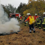 Einsatz der Wasserrucksäcke © Freiwillige Feuerwehr Cuxhaven-Duhnen