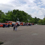 Aufstellung der Freiwilligen Feuerwehren auf dem Wochenmarktplatz © Freiwillige Feuerwehr Cuxhaven-Duhnen