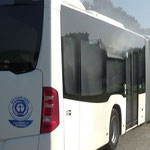 Der "brennende" Bus © Freiwillige Feuerwehr Cuxhaven-Duhnen