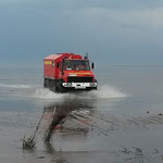 Der Wattrettungsunimog der BF © Freiwillige Feuerwehr Cuxhaven-Duhnen