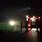 Das TSF-W beim Ausleuchten / © Freiwillige Feuerwehr Cuxhaven-Duhnen