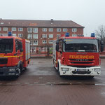 Rechts das zukünftige LF 10 des LB 8 - links das bewährte TSF-W © Freiwillige Feuerwehr Cuxhaven-Duhnen