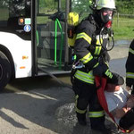 Rettung mit dem Bergetuch © Freiwillige Feuerwehr Cuxhaven-Duhnen