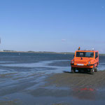 Der Amphi Ranger der NC-Cuxhaven, auf der Nordseite des Priels © Freiwillige Feuerwehr Cuxhaven-Duhnen