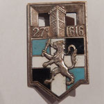 insigne 27° RI   DP25R.bér  prix : 120 euros 