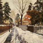 2015, Odwilż, Thaw, Tauwetter, olej na płótnie lnianym, 30 x 40 cm.