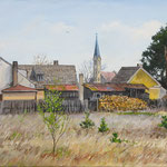 2017, Wieś Trzebicz, olej na płótnie lnianym, 40 x 60 cm.