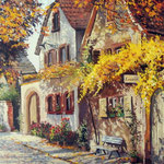 2015, Na prowincji, province, olej na płótnie lnianym, 40 x 50 cm.