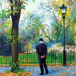 2008, Jesienny pan, olej na płótnie, 30 x 40 cm.