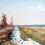 2014, Przedwiośnie/Early Spring,  olej na płótnie lnianym, 30 x 40 cm.