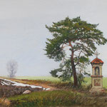 2015, Przedwiośnie, Early Spring,  olej na płycie, 30 x 42 cm.