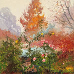 2012, Jesień w Parku, Herbst im Park, olej na płótnie lnianym, 30 x 40 cm.
