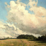 2015, Polna dróżka, Feldweg, olej na płótnie lnianym, 30 x 40 cm.