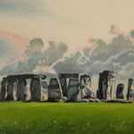 2016, Stonehenge, olej na płótnie, 34 x 50 cm.