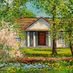 2013, Wiosna,  olej na płótnie lnianym, 30 x 40 cm.