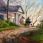 2012, Jesien w Serbinowie, olej na płótnie, 30 x 40 cm. Autumn in Serbinow.