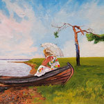 2012, Dreams, Marzenia, Träume, oil on canvas, 30 x 40 cm.