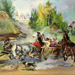 2010, Wesele Krakowskie, olej na płótnie, 35 x 53 cm.