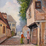 2014, Życie na prowincji, Leben in der Provinz,  olej na płótnie lnianym, 30 x 40 cm.
