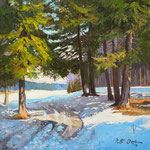 2013, Na skraju lasu, olej na sklejce, 30 x 30 cm.