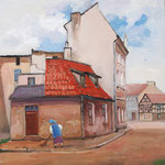 2011, Na prowincji, Orneta, olej na płótnie, 30 x  35 cm.