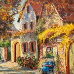 2012, Na prowincji, Öl auf Leinen, 40 x 50 cm.