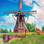 2008, Odpoczynek, olej na płótnie, 30 x 40 cm.