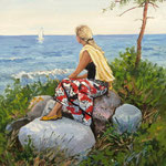 2015, Wspomnienie lata, Sommererinnerung, olej, płótno lniane, 30 x 40 cm