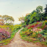2017, Polna droga, Country lane, Feldweg, olej na  płótnie lnianym, 30 x 40 cm.