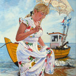 2011, Lato w Mechelinkach, olej na płótnie, 60 x 80 cm.