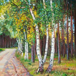2010, na skraju lasu, Am Waldrand, olej na płótnie, 30 x 40 cm.